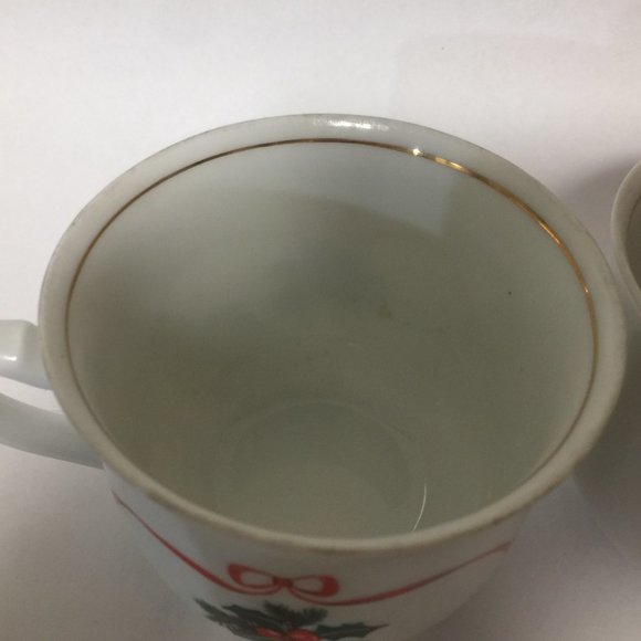 Tea Coffee Cup Christmas Mistletoe Korona Poland - Picture 2 of 16